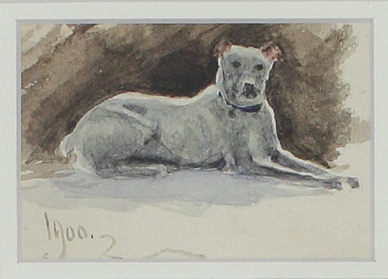 Гурьев Иван Петрович. Лот из закрепленных на одном паспарту двух рисунков собак 